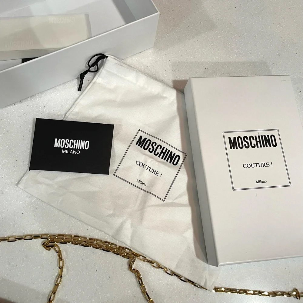 Moschino Leopard Print Pony Hair M Bag - Picture 6 of 6